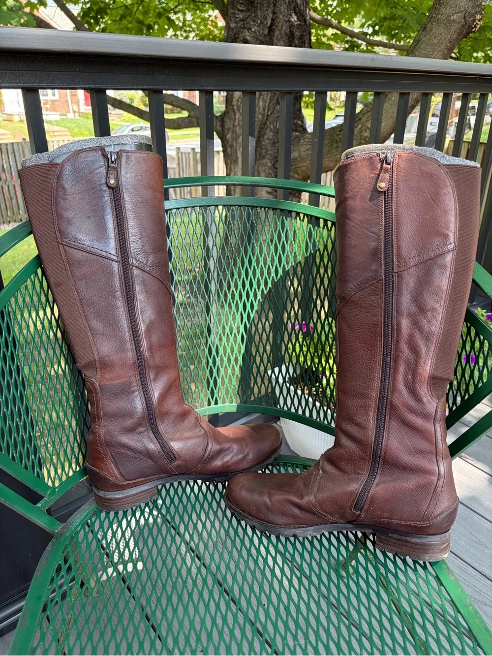 Rockport Brown Leather Knee-High Riding Boots